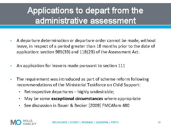 Applications to depart from the administrative assessment § A departure determination or departure order