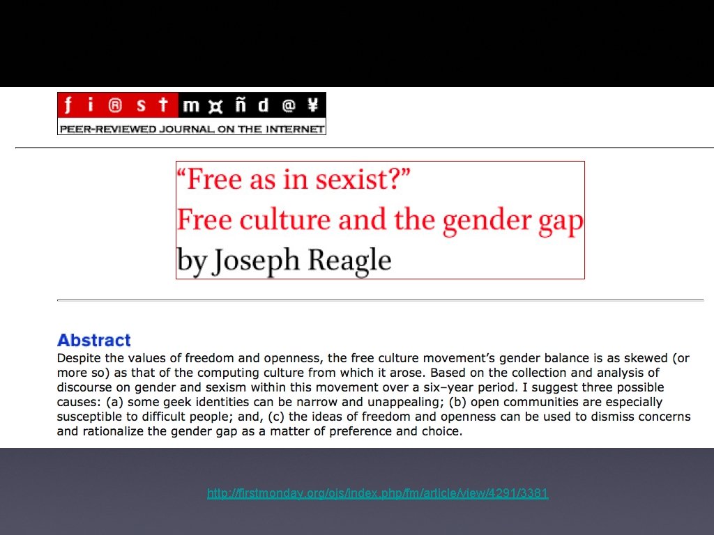 http: //firstmonday. org/ojs/index. php/fm/article/view/4291/3381 