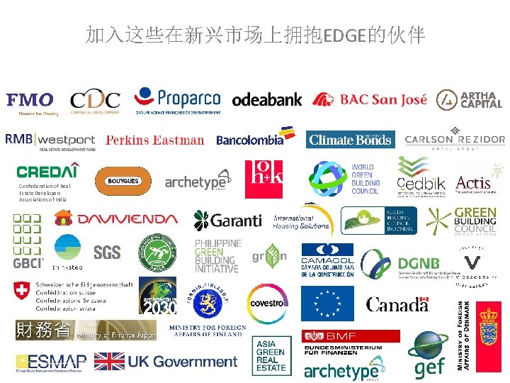 加入这些在新兴市场上拥抱EDGE的伙伴 Confederation of Real Estate Developers Associations of India 