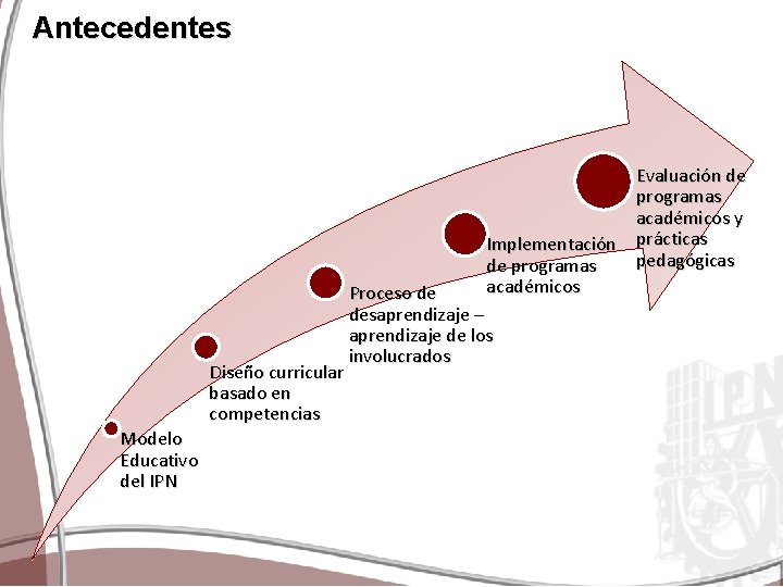 Antecedentes Evaluación de programas académicos y Implementación prácticas pedagógicas de programas académicos Proceso de