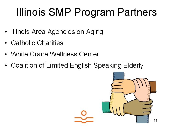 Illinois SMP Program Partners • Illinois Area Agencies on Aging • Catholic Charities •