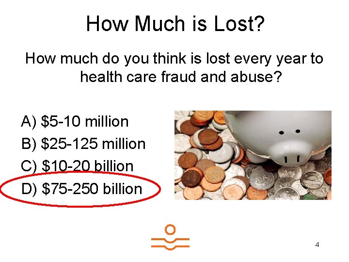 How Much is Lost? How much do you think is lost every year to
