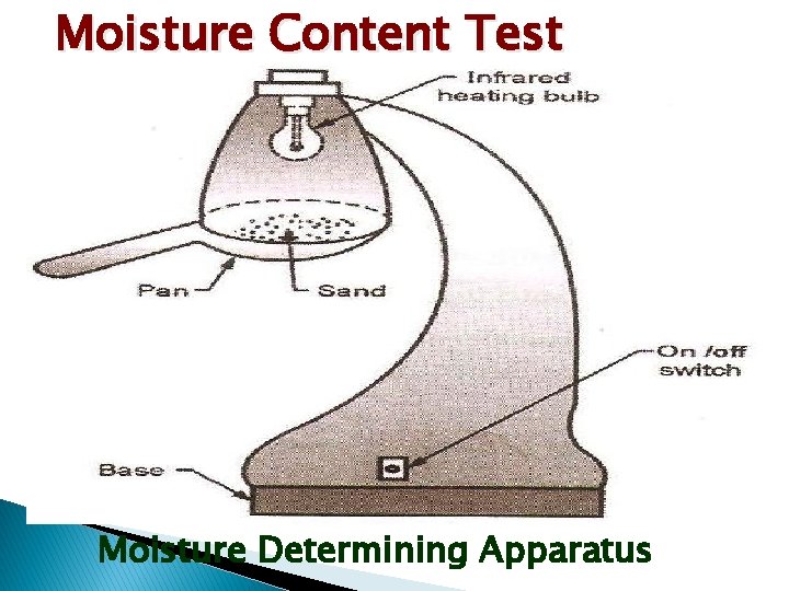 Moisture Content Test Moisture Determining Apparatus 
