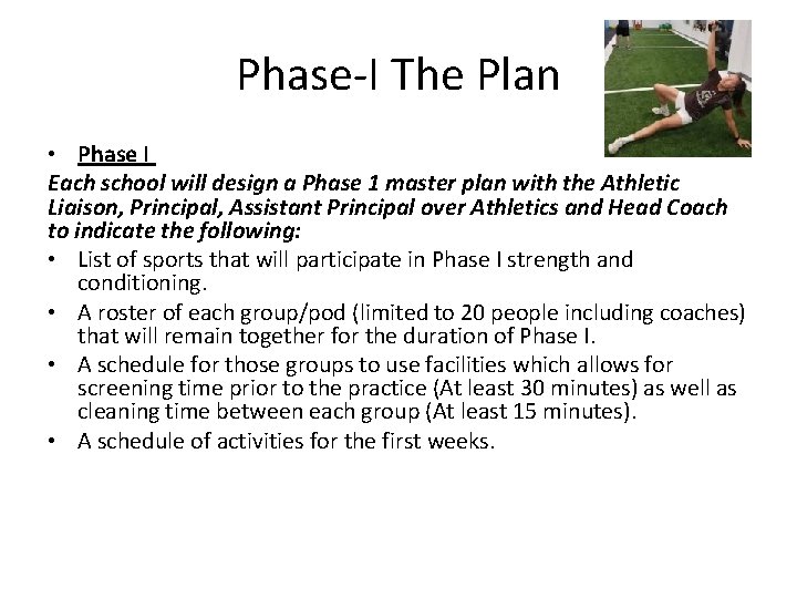 Phase-I The Plan • Phase I Each school will design a Phase 1 master