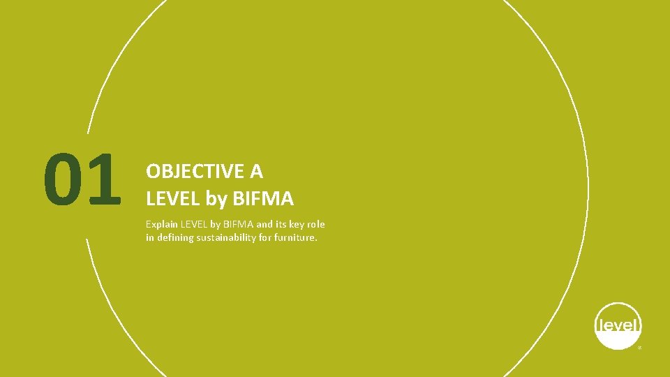 01 OBJECTIVE A LEVEL by BIFMA Explain LEVEL by BIFMA and its key role