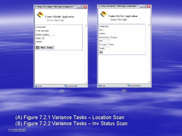 (A) (B) (A) Figure 7. 2. 1 Variance Tasks – Location Scan (B) Figure