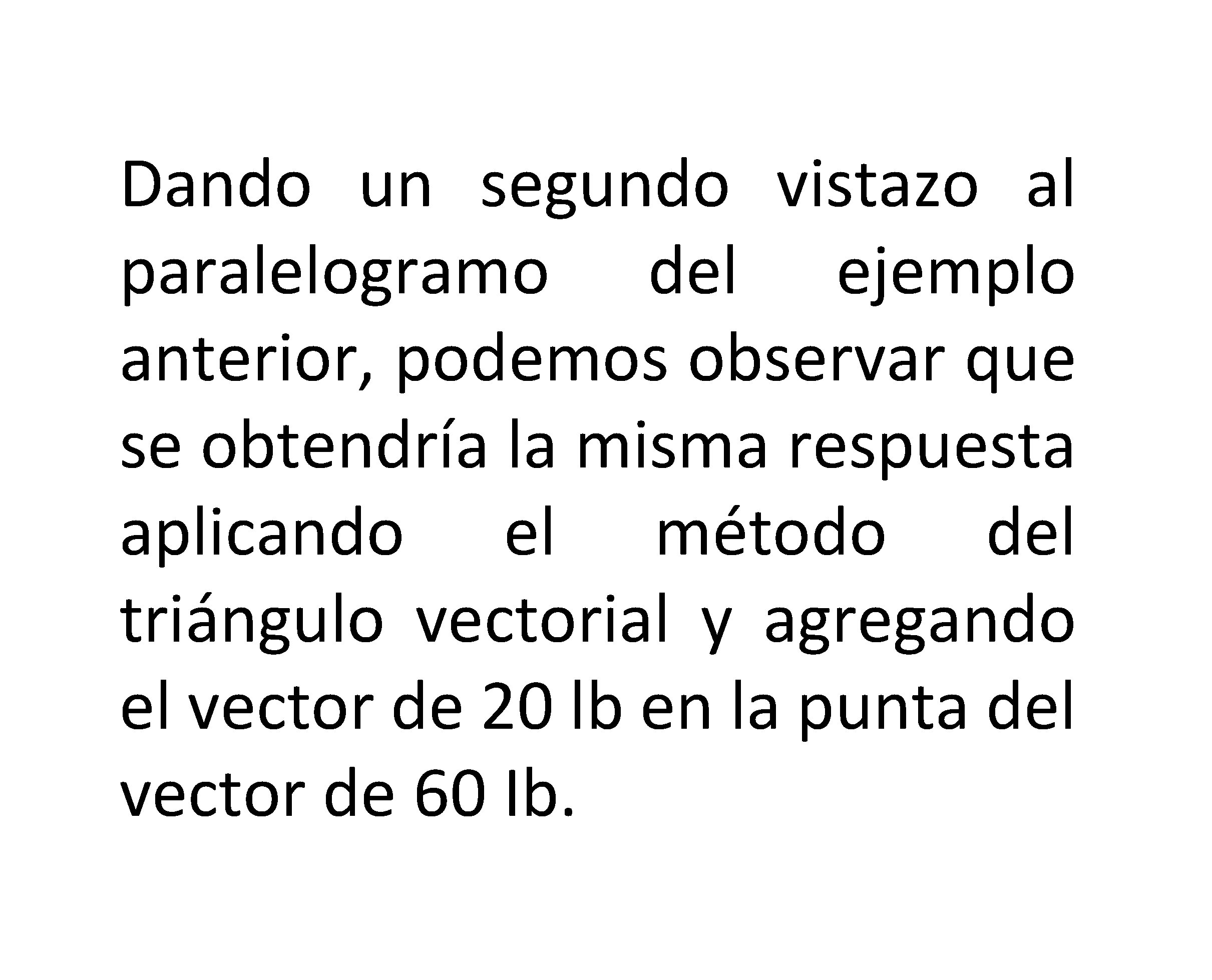 Dando un segundo vistazo al paralelogramo del ejemplo anterior, podemos observar que se obtendría