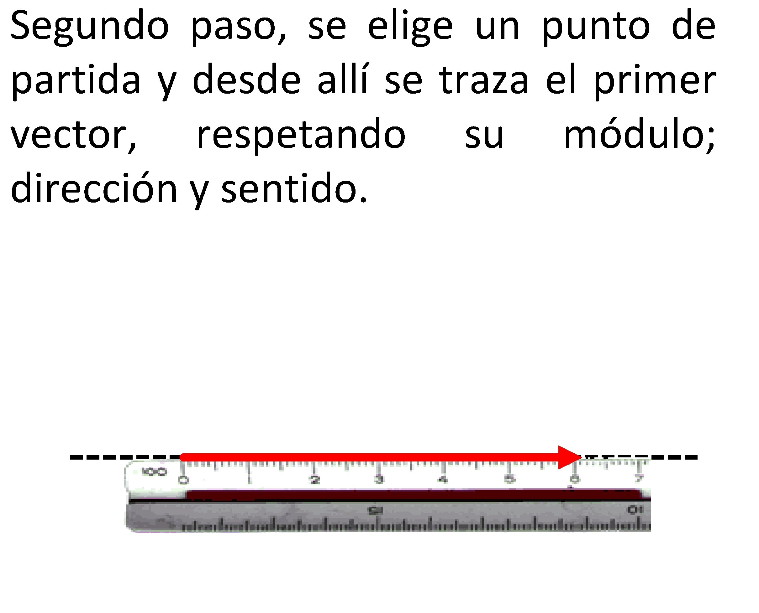 Segundo paso, se elige un punto de partida y desde allí se traza el