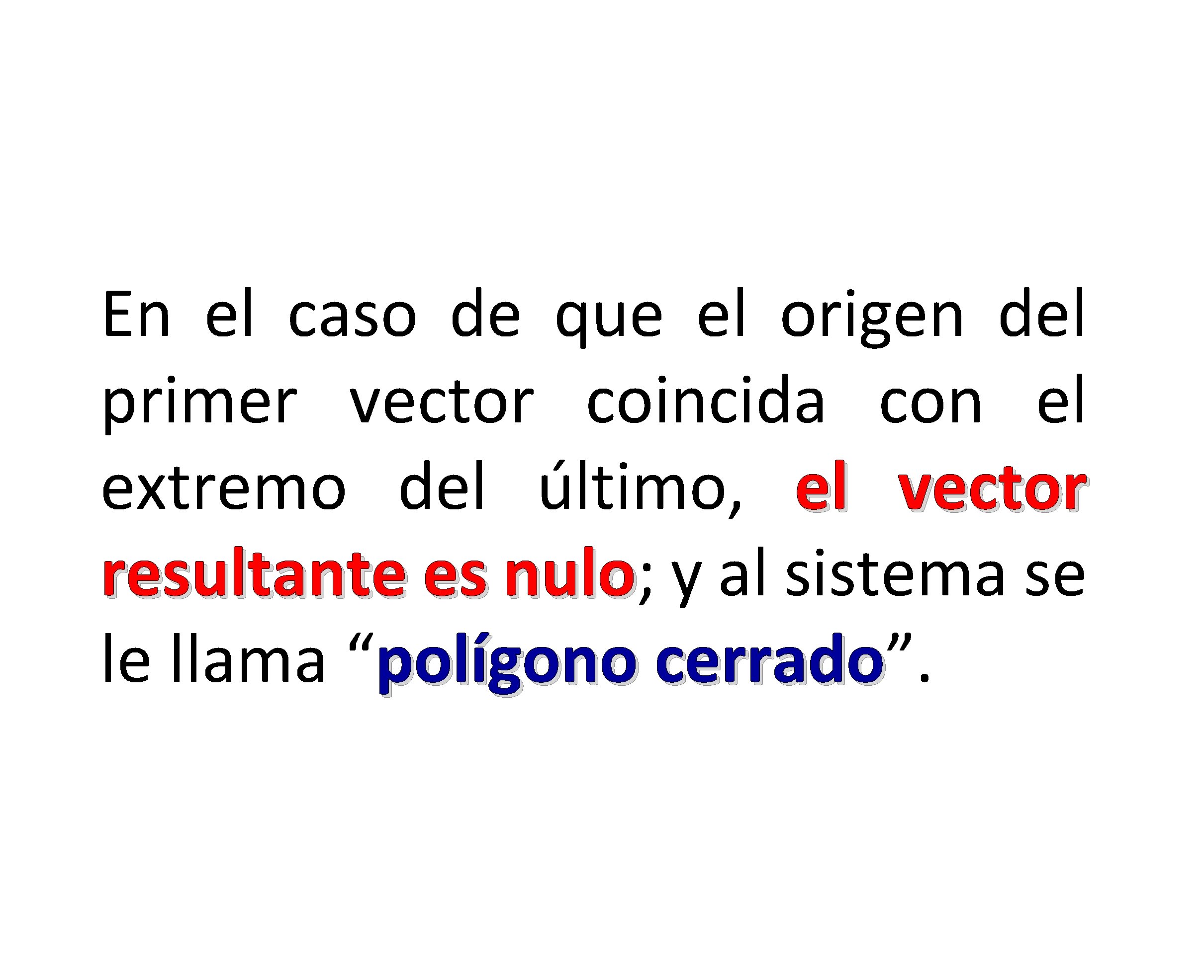 En el caso de que el origen del primer vector coincida con el extremo