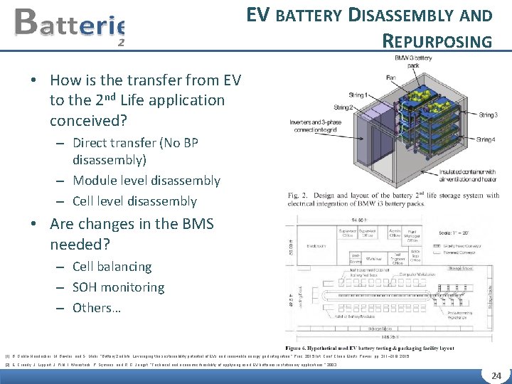 EV BATTERY DISASSEMBLY AND REPURPOSING • How is the transfer from EV to the