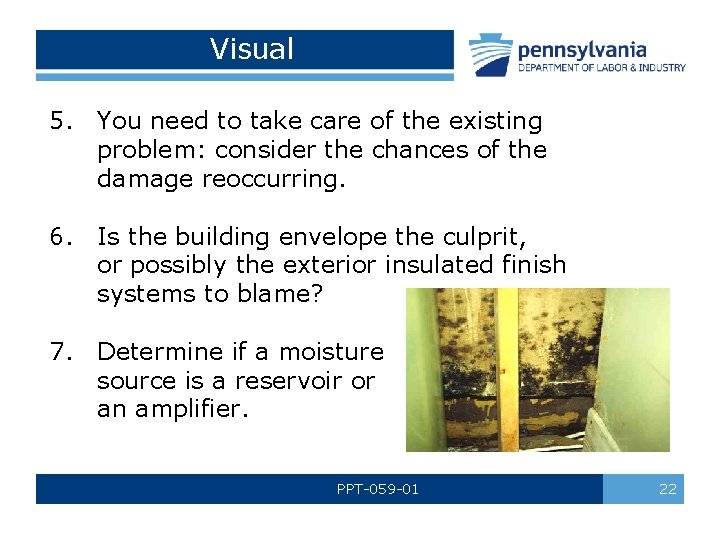 Visual 5. You need to take care of the existing problem: consider the chances