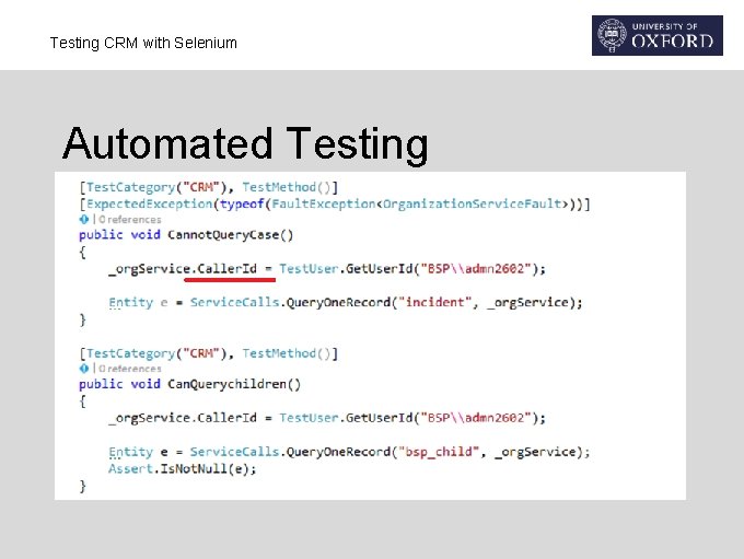 Testing CRM with Selenium Automated Testing 