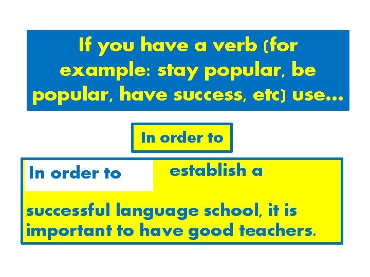 If you have a verb (for example: stay popular, be popular, have success, etc)