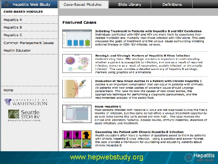 www. hepwebstudy. org Hepatitis web study 