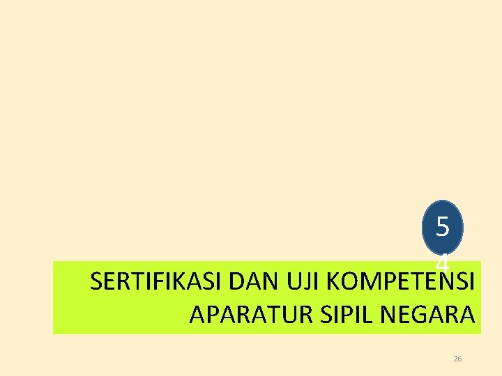 5 4 SERTIFIKASI DAN UJI KOMPETENSI APARATUR SIPIL NEGARA 26 