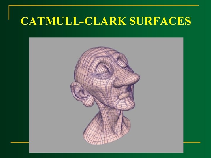 CATMULL CLARK SURFACES 