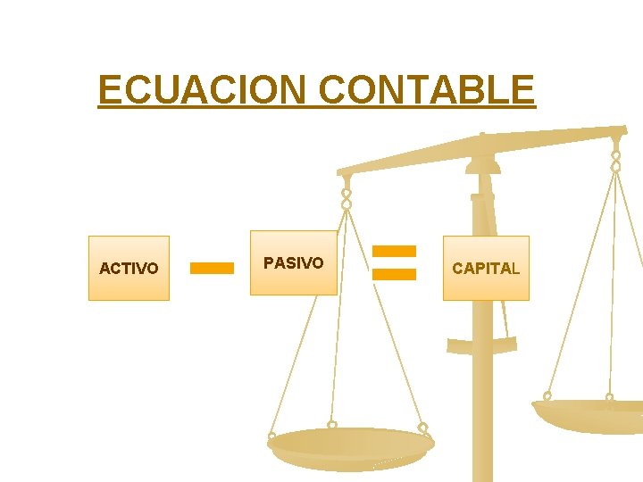 ECUACION CONTABLE ACTIVO PASIVO CAPITAL 