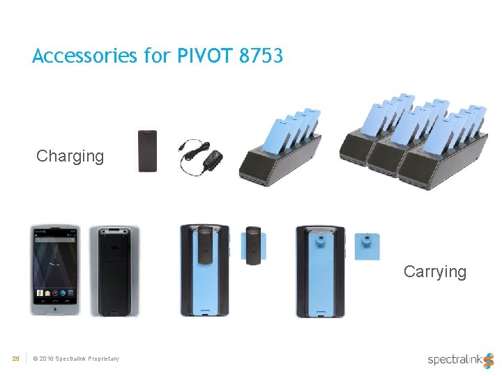 Accessories for PIVOT 8753 Charging Carrying 25 © 2016 Spectralink Proprietary 