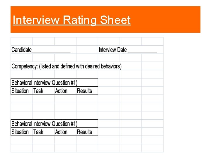 Interview Rating Sheet Interview Rating Sheet