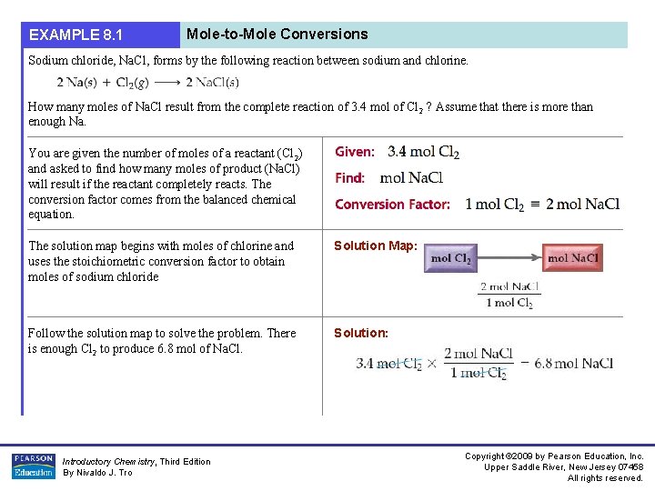 Example 8 1 Moletomole Conversions Sodium Chloride Na Example 8 1 Moletomole Conversions Sodium Chloride Na