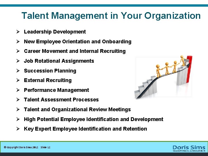 Talent Management in Your Organization 12 Ø Leadership Development Ø New Employee Orientation and