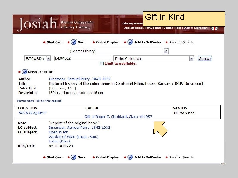 Gift in Kind 
