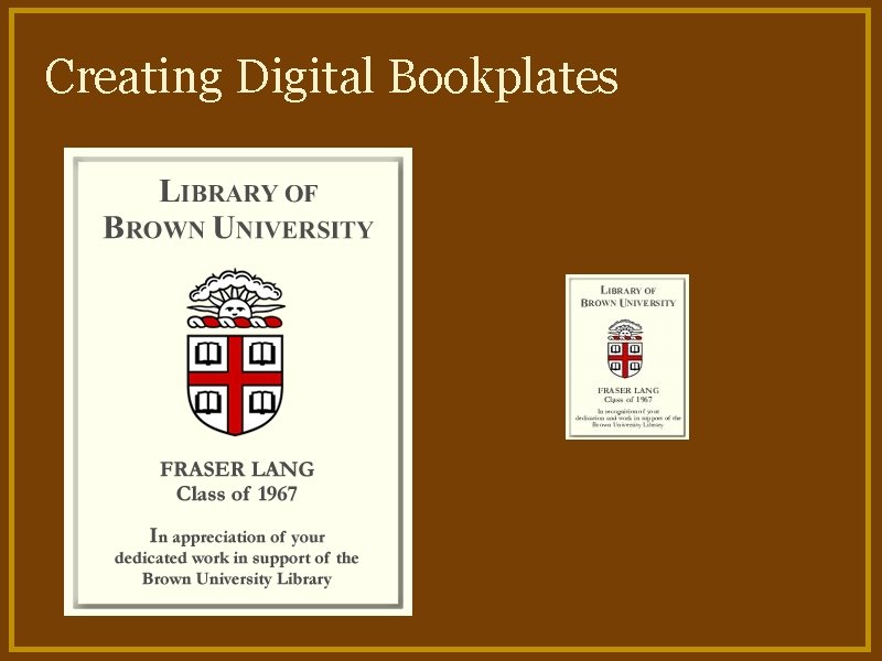 Creating Digital Bookplates 