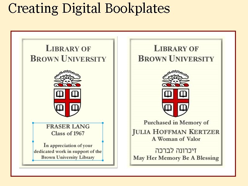 Creating Digital Bookplates 