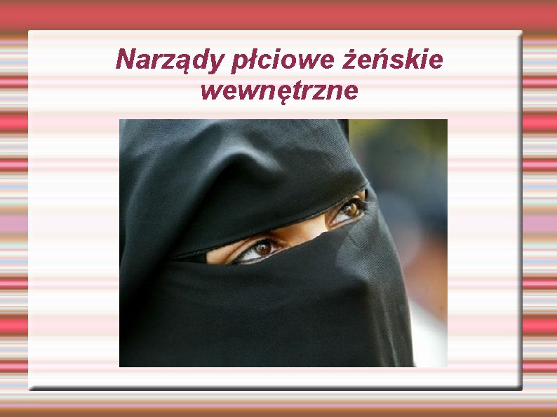 Narządy płciowe żeńskie wewnętrzne Narządy płciowe żeńskie wewnętrzne