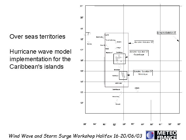 Over seas territories Hurricane wave model implementation for the Caribbean's islands Wind Wave and