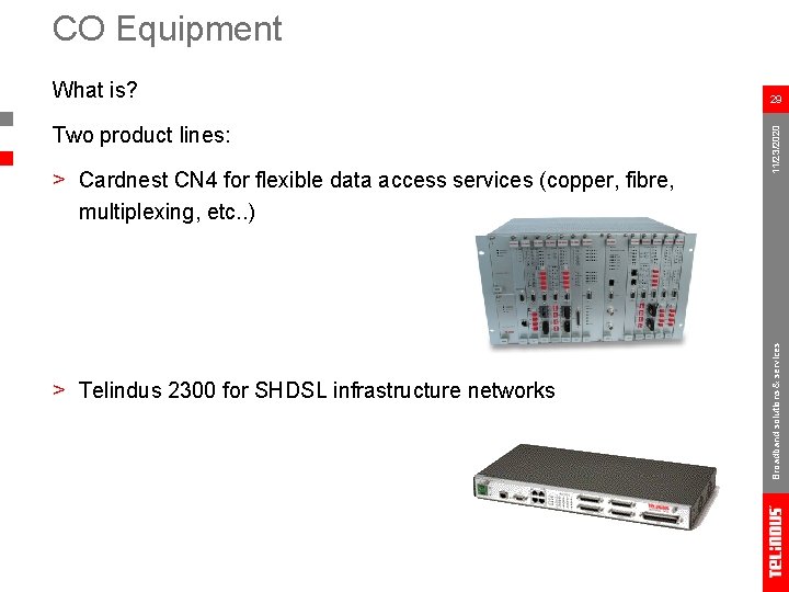 CO Equipment > Cardnest CN 4 for flexible data access services (copper, fibre, multiplexing,