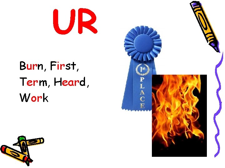 UR Burn, First, Term, Heard, Work 