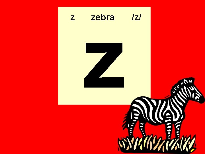 z z zebra /z/ 