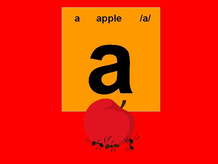 a a apple /a/ 