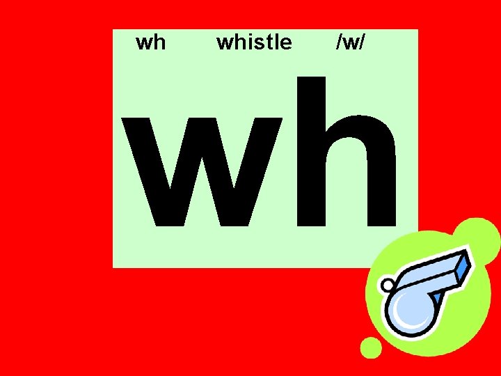 wh whistle /w/ wh 