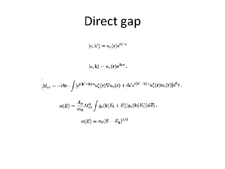 Direct gap 