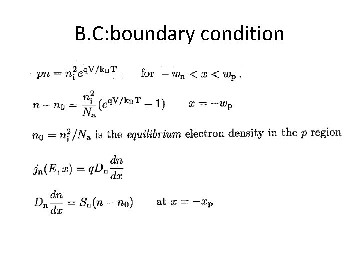B. C: boundary condition 