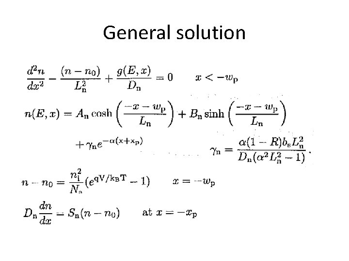 General solution 