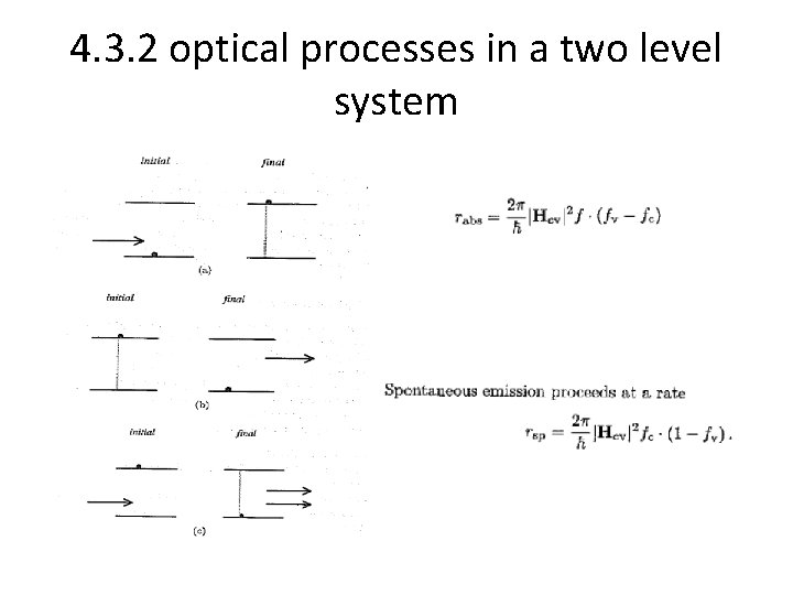 4. 3. 2 optical processes in a two level system 