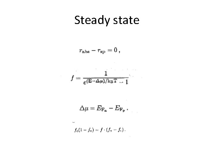 Steady state 