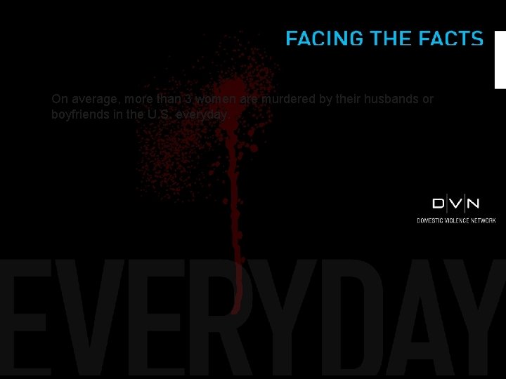 On average, more than 3 women are murdered by their husbands or boyfriends in