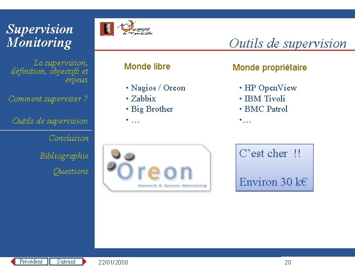 Supervision Monitoring La supervision, définition, objectifs et enjeux Comment superviser ? Outils de supervision