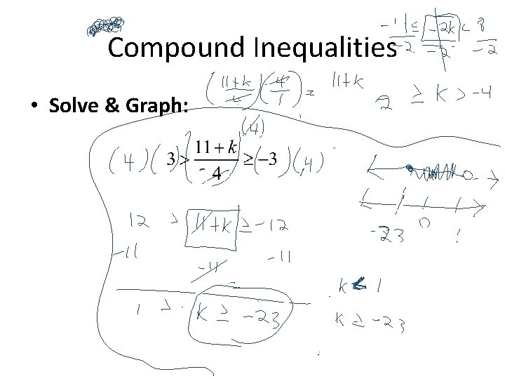 Compound Inequalities • Solve & Graph: 