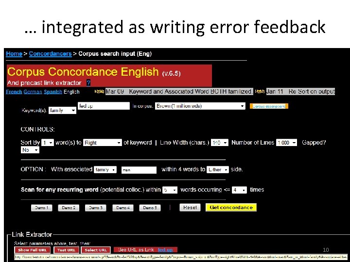… integrated as writing error feedback 10 