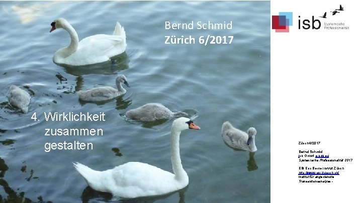 Mein aktueller Kontext. Bernd Schmid Zürich 6/2017 4. Wirklichkeit zusammen gestalten Zürich 6/2017 Bernd
