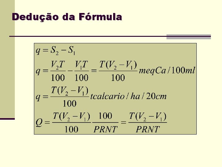 Dedução da Fórmula 