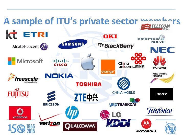 A sample of ITU’s private sector members 