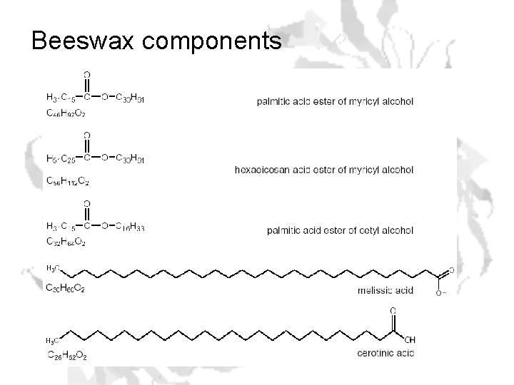 Beeswax components 