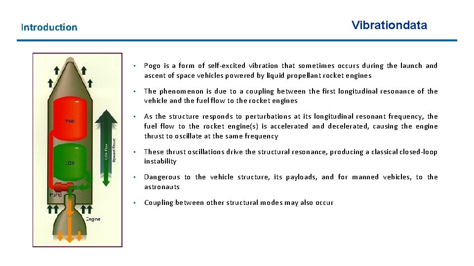 Vibrationdata Introduction • Pogo is a form of self-excited vibration that sometimes occurs during