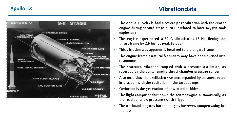 Apollo 13 Vibrationdata • The Apollo 13 vehicle had a severe pogo vibration with